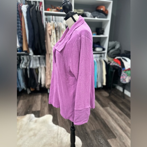 Soft Surroundings Top Women XLarge Carlile Iris Orchard Gauze Texture Pullover - Picture 3 of 6